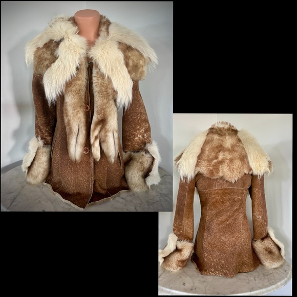 Amazing🌟 ARMANDO DIAZ Italian Designer Shearling Leather and Fur Jacket - Picture 2 of 11